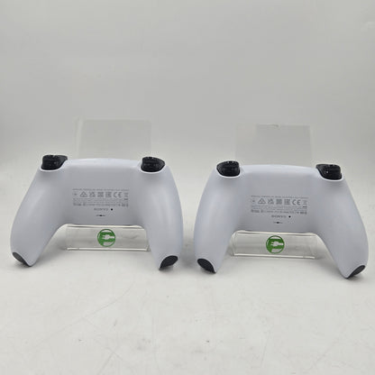 Sony PlayStation 5 PS5 Lot of 2 Dualsense Wireless Controllers Classic White CFI-ZCT1W