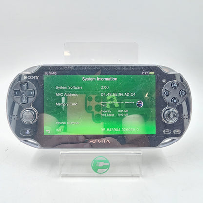 Sony Playstation Vita PS Vita PCH-1100 Handheld Game System Black