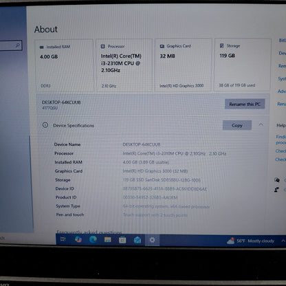 Lenovo ThinkPad T420i 13.5" i3-2310M 2.1GHz 4GB RAM 128GB SSD