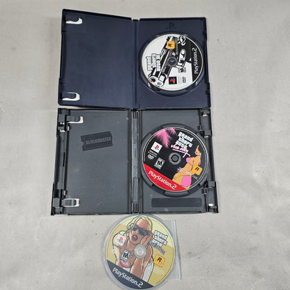 Lot of 3 Sony PlayStation 2 PS2 Games GTA III  Vice City San Andreas