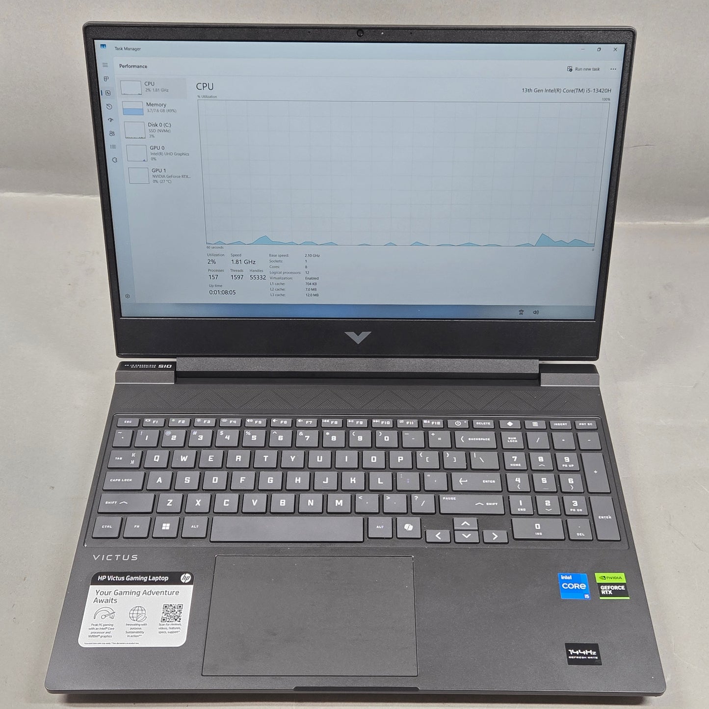 HP Victus 13 15.6" i5-13420H 2.1GHz 8GB RAM 500GB GeForce RTX 3050