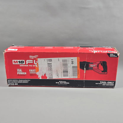 Milwaukee 2722-20 M18 18V Sawzall Reciprocating Saw