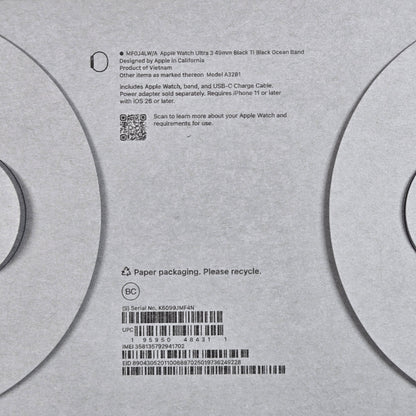 New Unlocked Apple Watch Ultra 3 49MM Black Titanium MF0J4LW/A