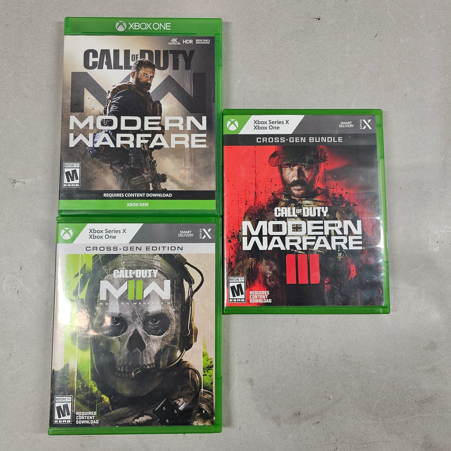 Lot of 3 Microsoft Xbox Series X Games CoD MW Trilogy