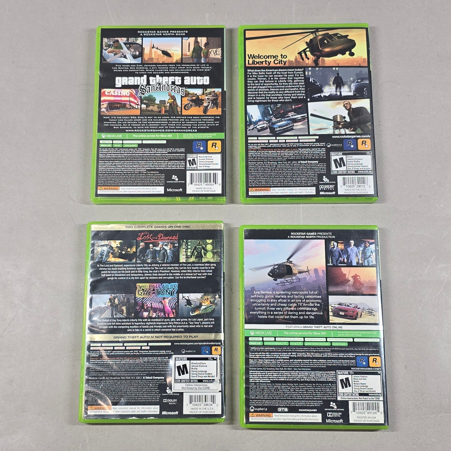 Lot of 4 Microsoft Xbox 360 Games