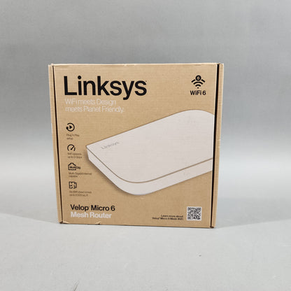 New Linksys Velop Micro 6 Dual Band 41V-300-2619R Mesh Router