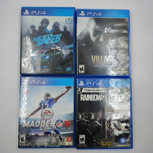 Lot of 4 Sony PlayStation 4 PS4 Games