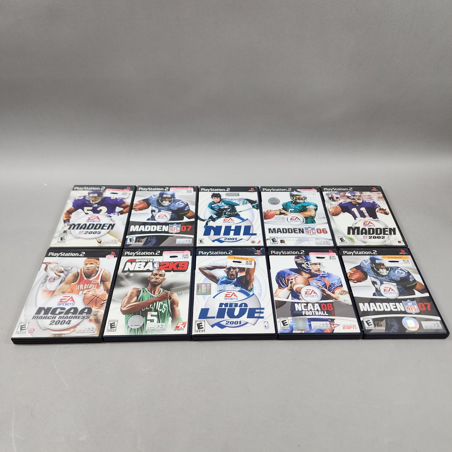Lot of 10 Sony PlayStation 2 PS2 Sports Games