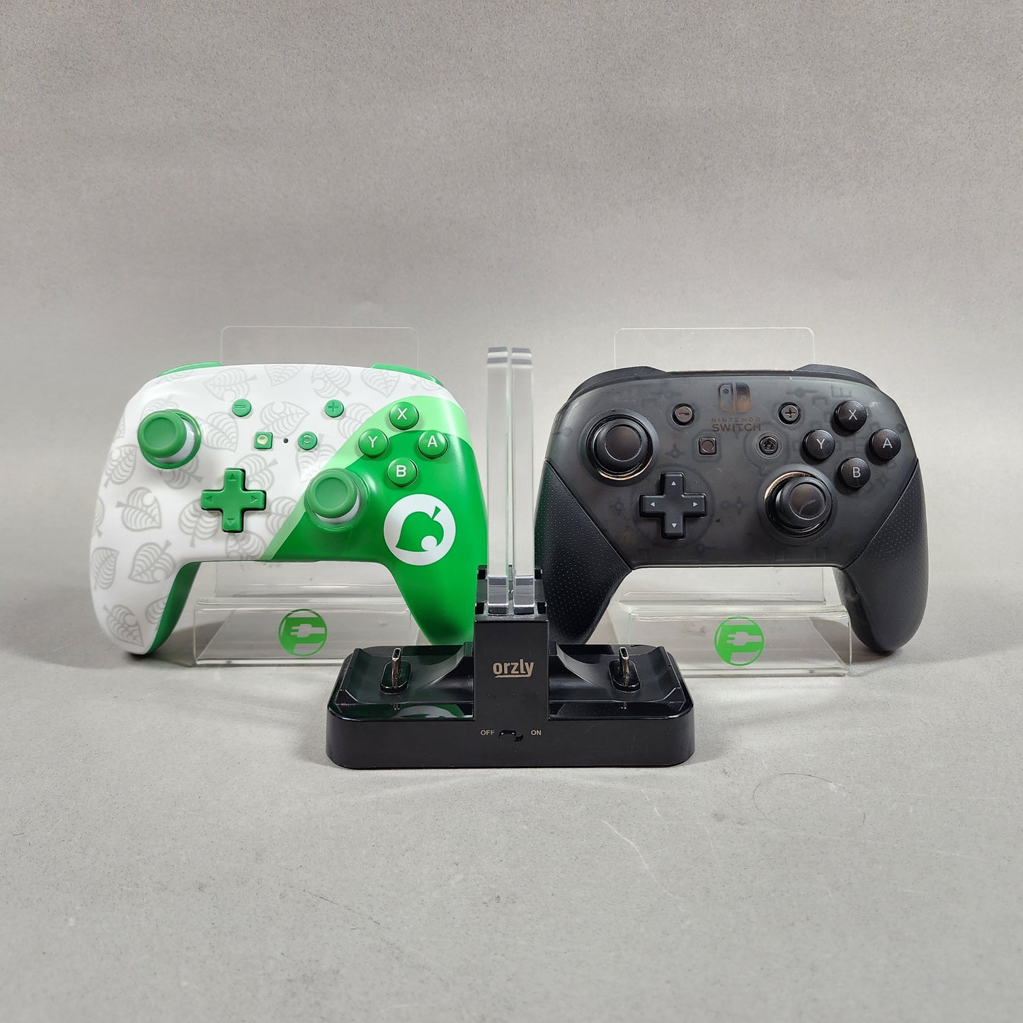 Switch 1 Pro Controller and PowerA New Horizons Controller with Charging Stand