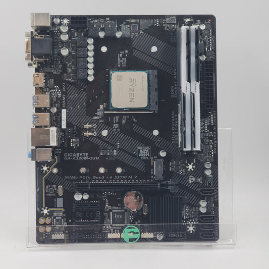 Gigabyte GA-A320M-S2H AM4, Ryzen CPU, Trident Z Ram, Gaming Motherboard Bundle