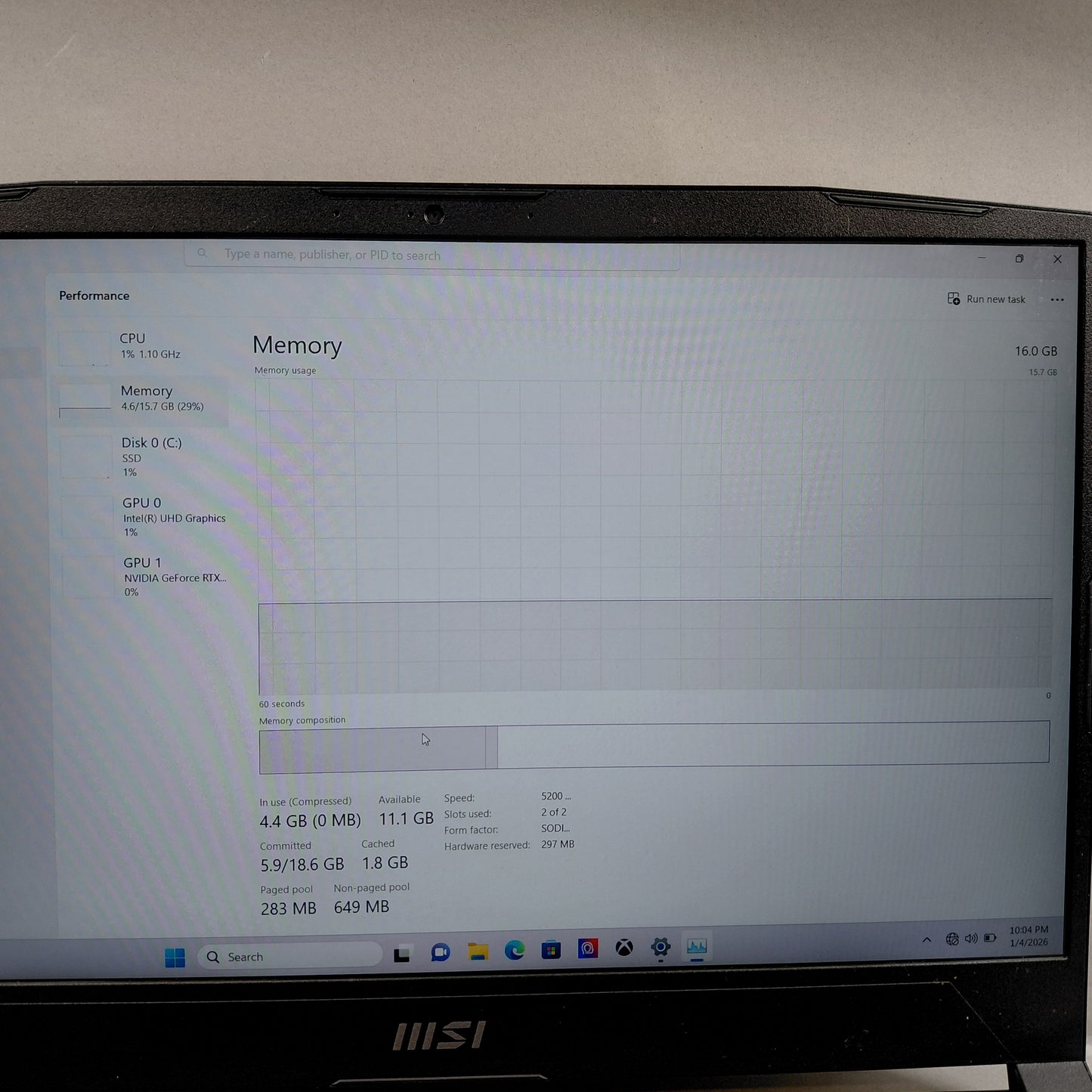 MSI katana 15 b13v B13VE i7-13620H 2.4GHz 16GB RAM 1TB SSD GeForce RTX 4060