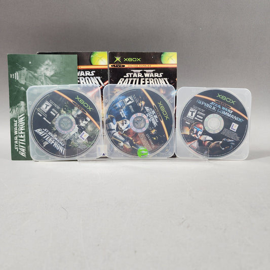 Lot of 3 Microsoft Original Xbox Games Star Wars Bundle