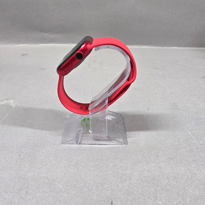 Unlocked Apple Watch Series 8 41MM Maroon R Aluminum Red Sport Band  MX4P3LW/A