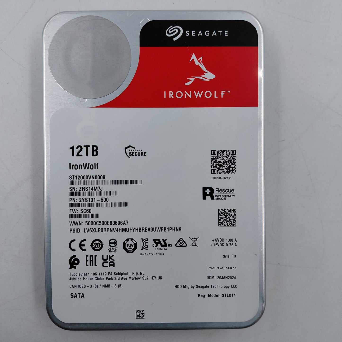 Seagate 3.5" Ironwolf Pro 12TB 6Gbps HDD