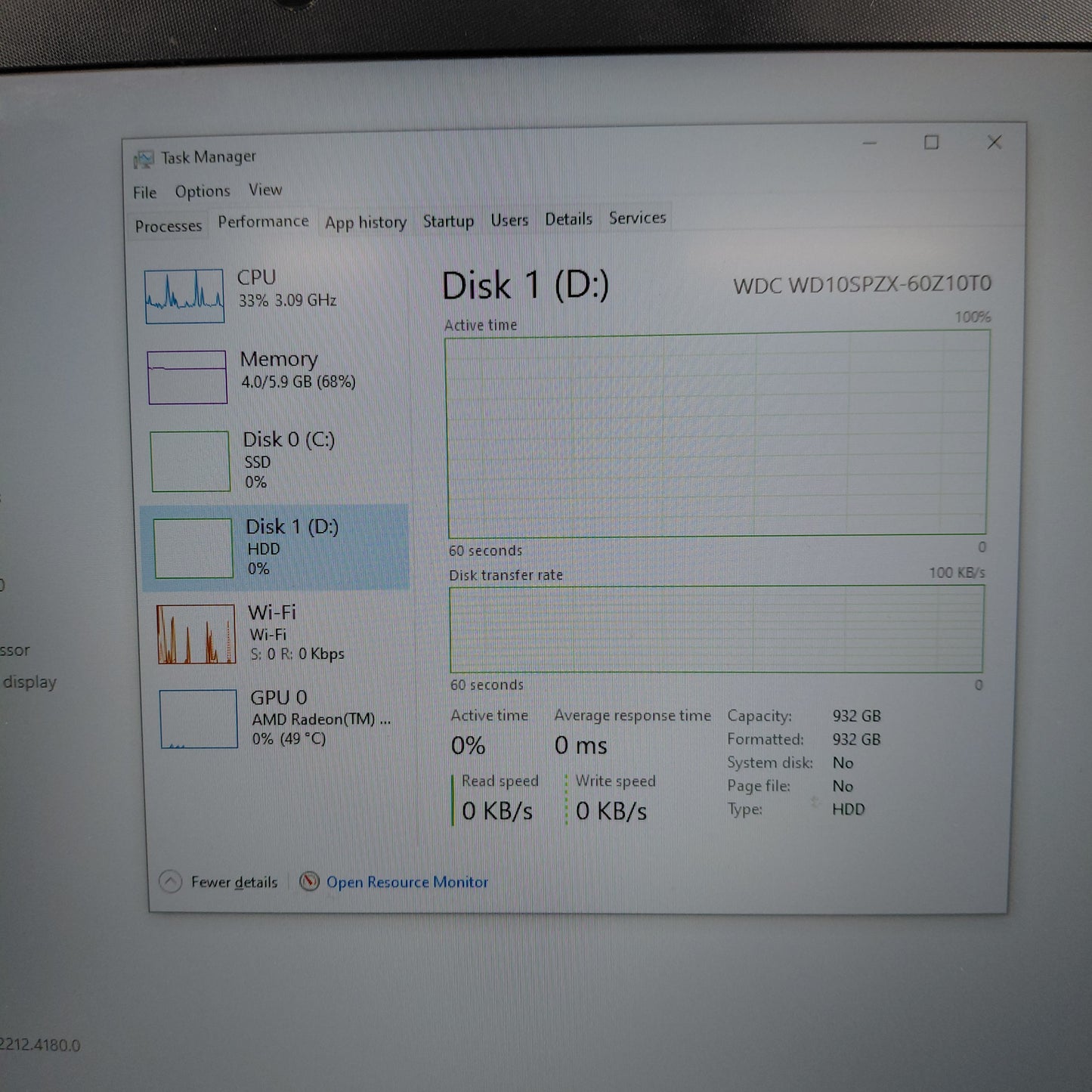 HP Laptop  15-EG0067ST 15.6" Ryzen 3 3250U 2.6GHz 8GB RAM 1TB HDD 128GB SSD