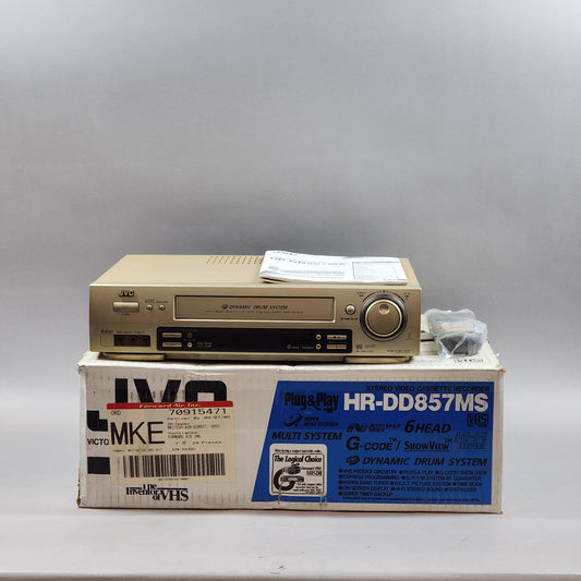 JVC Dynamic Sound System HR-DD857MS Video Cassette Recorder with Remote