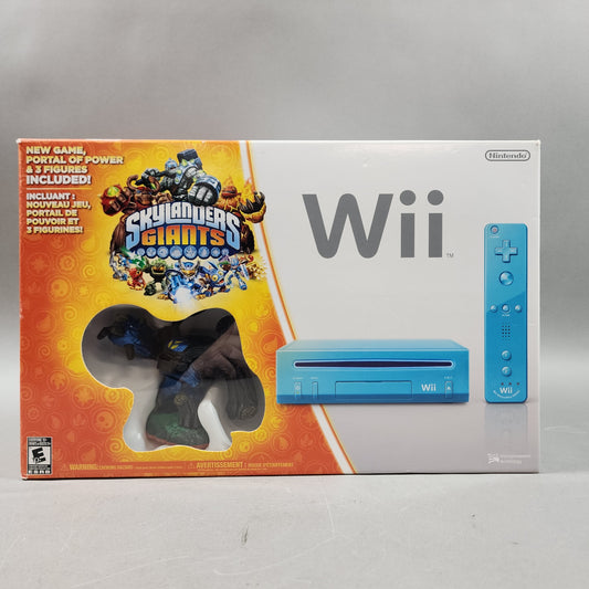 Nintendo Wii Skylander Giants Bundle Video Game Console RVL-101 Aqua Blue