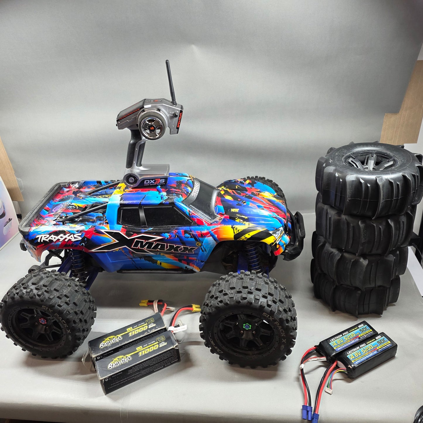 Traxxas Xmax with Paddle Tires