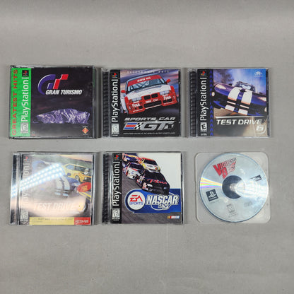 Lot of 6 Sony PlayStation 1 PS1 Games Racing Bundle