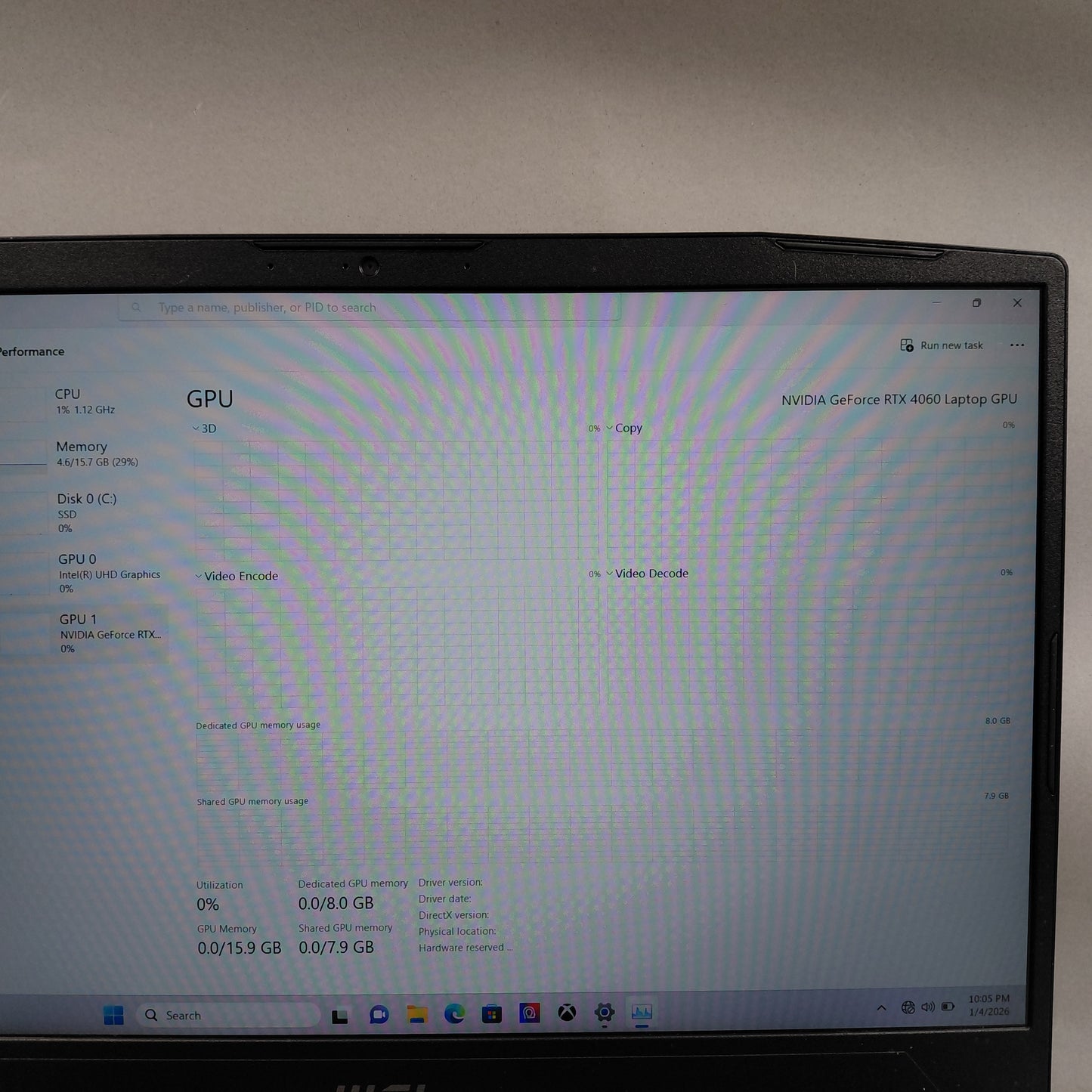 MSI katana 15 b13v B13VE i7-13620H 2.4GHz 16GB RAM 1TB SSD GeForce RTX 4060