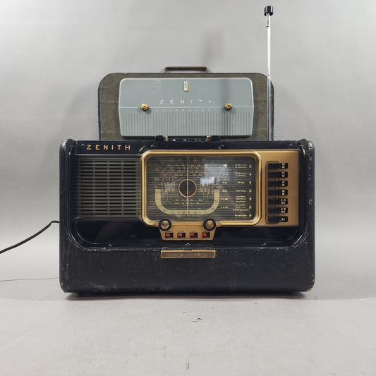 Zenith Model H-500 Vintage Portable Radio Tested and Working