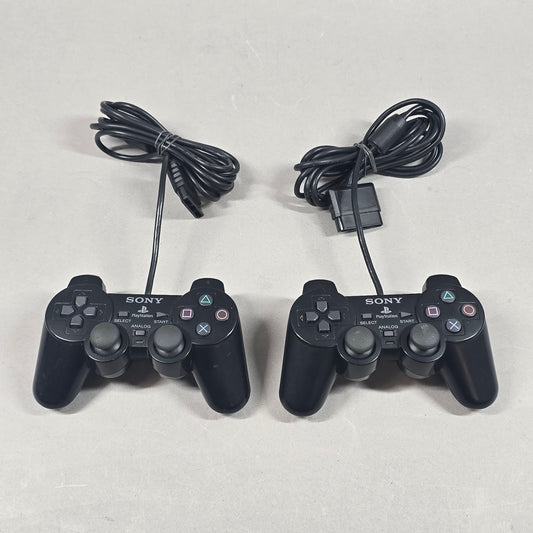 Used Lot of 2 Sony PlayStation 2 PS2 Wired Controllers