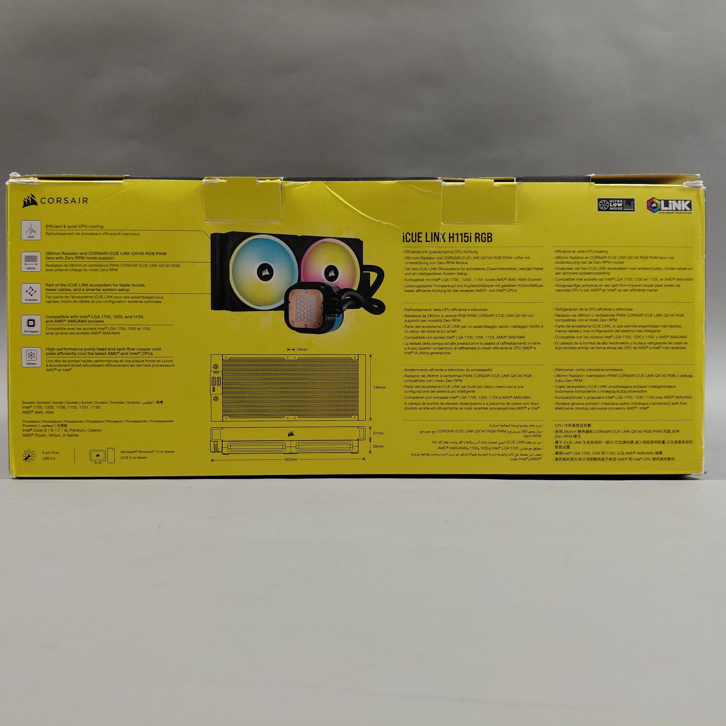 Corsair Icue Link H115i RGB CPU Liquid Cooler