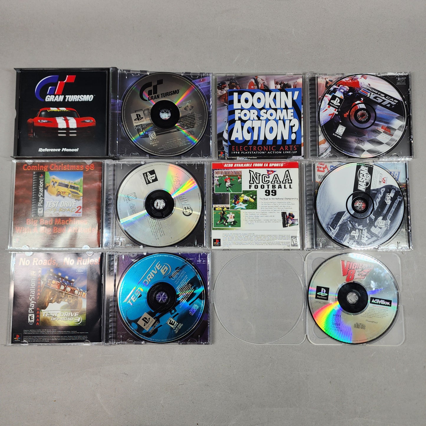Lot of 6 Sony PlayStation 1 PS1 Games Racing Bundle