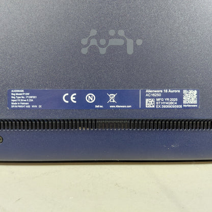 Alienware 16 Aurora AC16250 i7-240H 2.5GHz 16GB RAM 1TB SSD RTX 5050 Laptop GPU