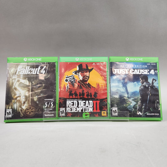 Red Dead 2, Fallout, and Just Cause Lot of 3 Microsoft Xbox One Games