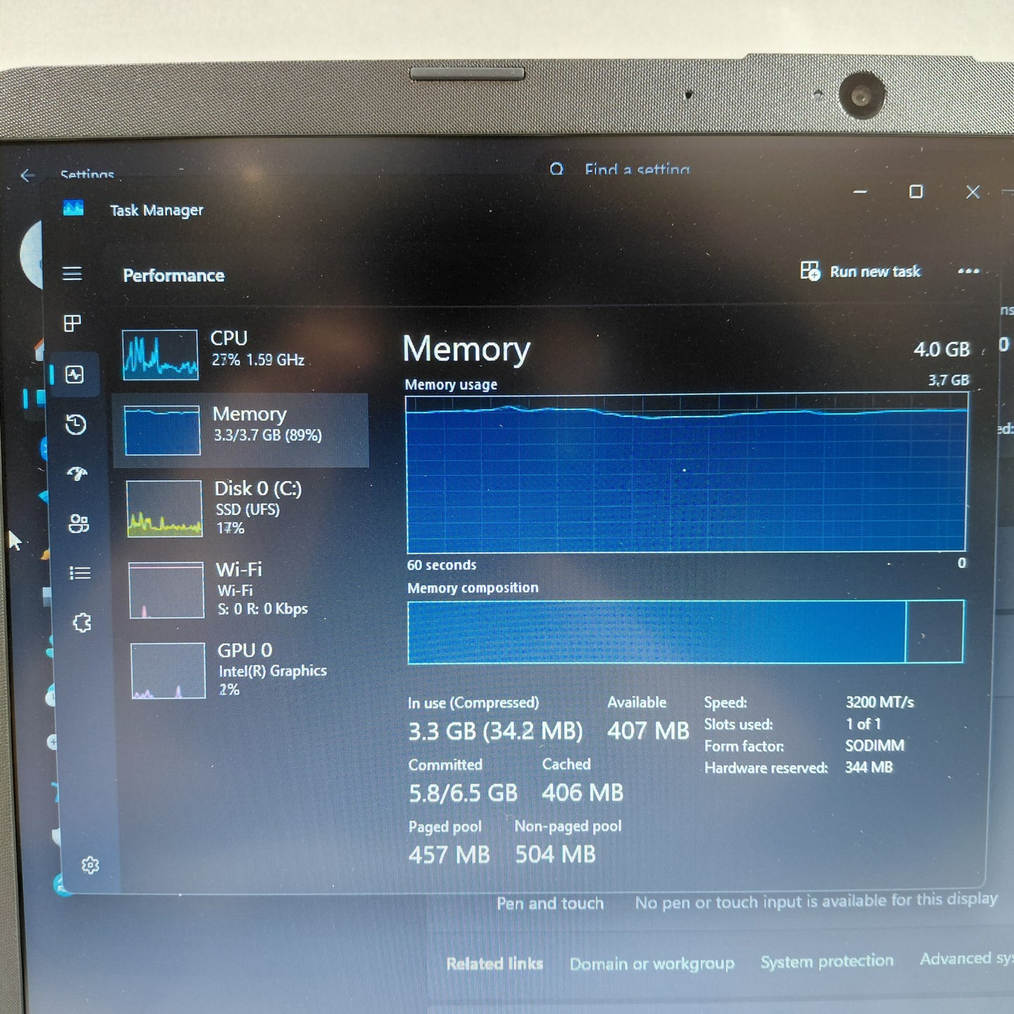 HP Laptop  15-EG0067ST 13.4" N150 800MHz 4GB RAM 128GB SSD