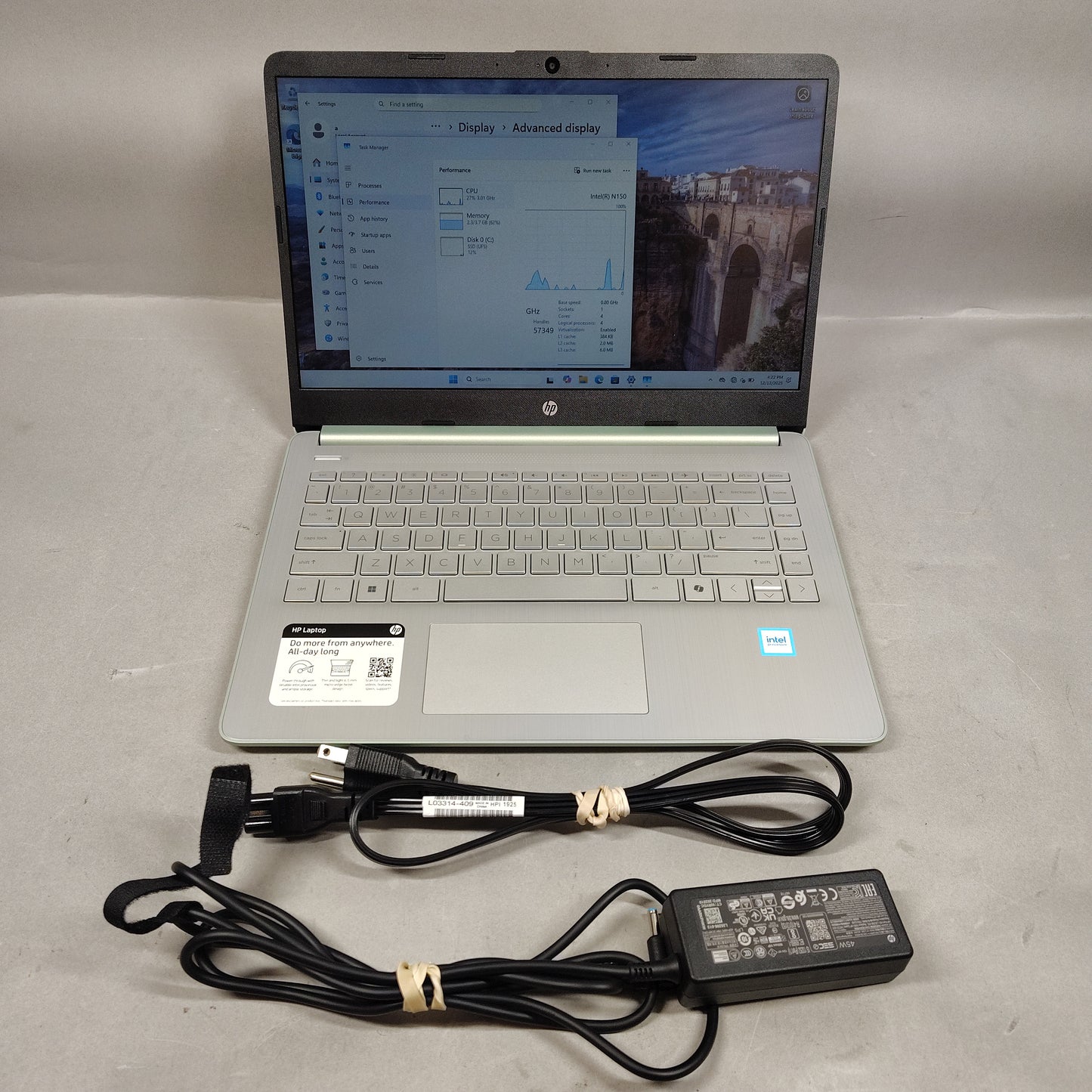 HP Laptop 14-DQ6013DX 14" i3-1215U 0.8GHz 4GB RAM 128GB SSD Bad Trackpad