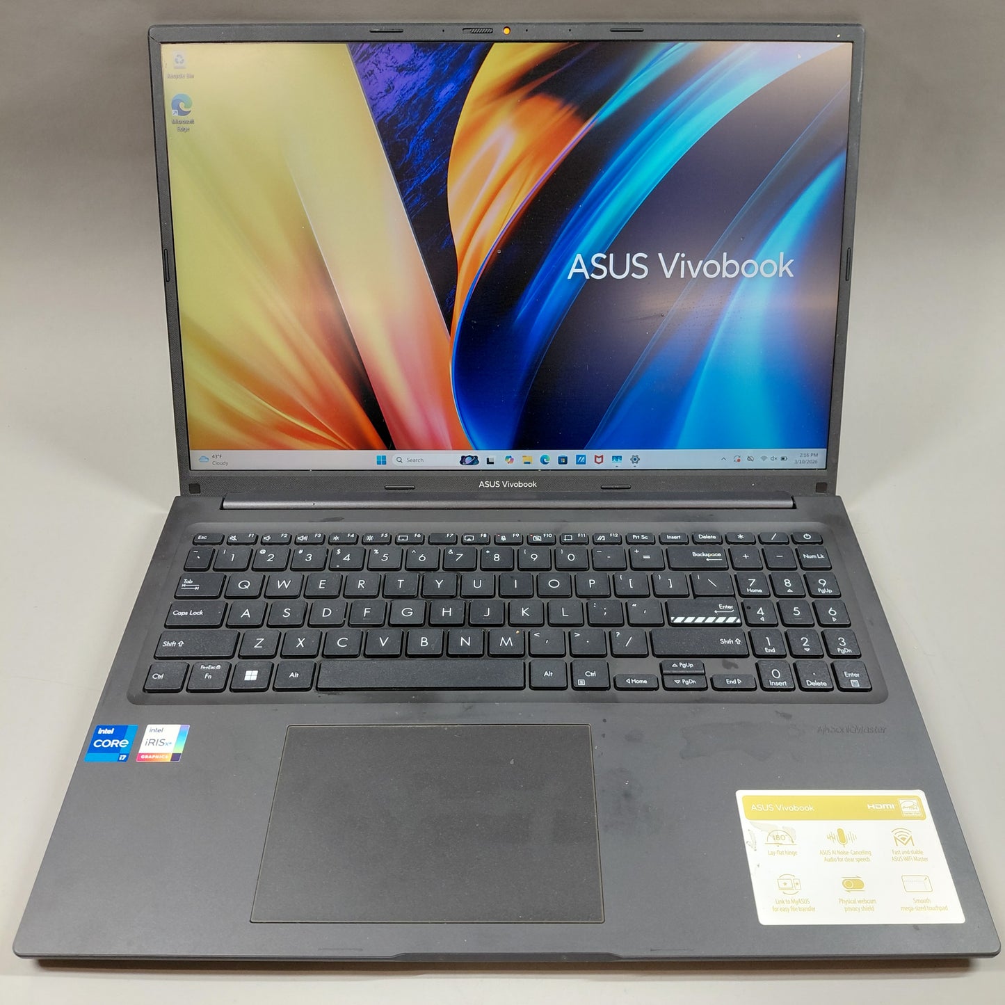 Asus Vivobook 16 F1605Z 16" i7-1255U 1.7GHz 40GB RAM 1TB SSD