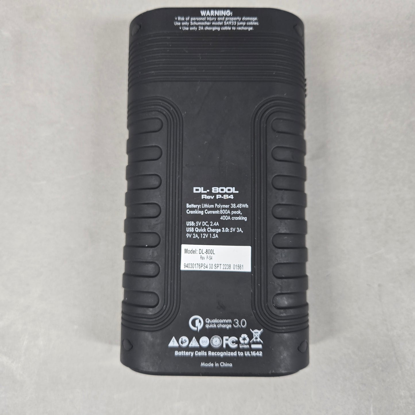 Duralast Dl-800L USB 5V DC Lithium Portable Battery Jumper Starter 800 A