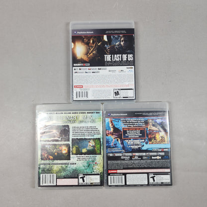 Last of Us, Uncharted 1 &amp; 2 Lot of 3 PlayStation 3 PS3 Games