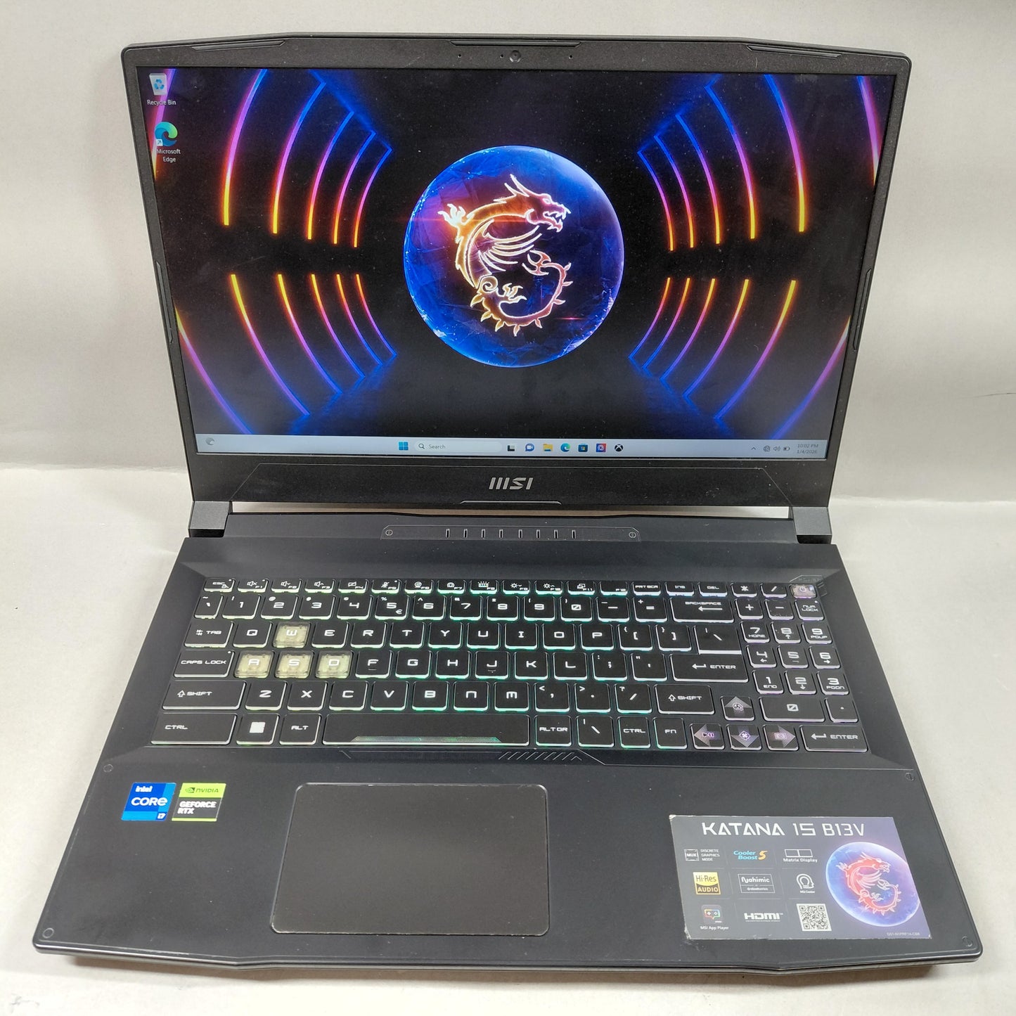 MSI katana 15 b13v B13VE i7-13620H 2.4GHz 16GB RAM 1TB SSD GeForce RTX 4060