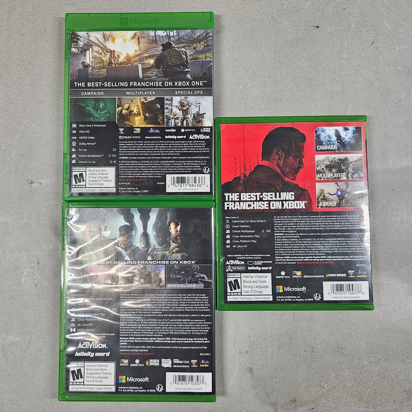 Lot of 3 Microsoft Xbox Series X Games CoD MW Trilogy
