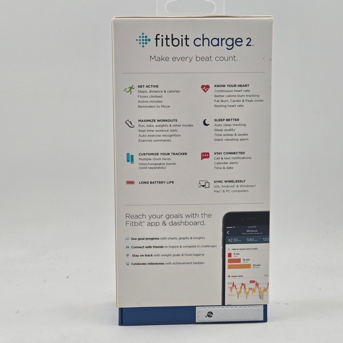 Fitbit Charge 2 Stainless Steel Tracker Plum Band