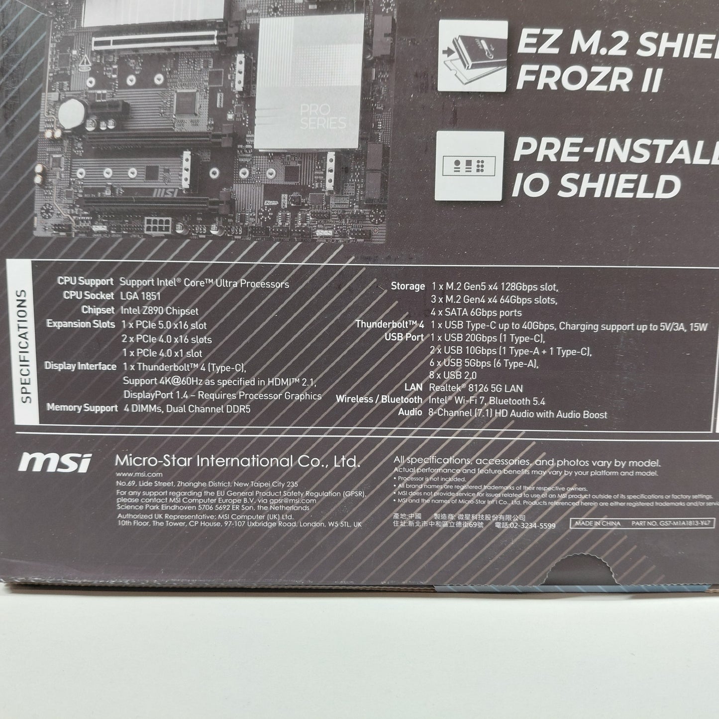 New MSi Pro Z890-P WiFi LGA 1851 ATX Intel DDR5 Motherboard