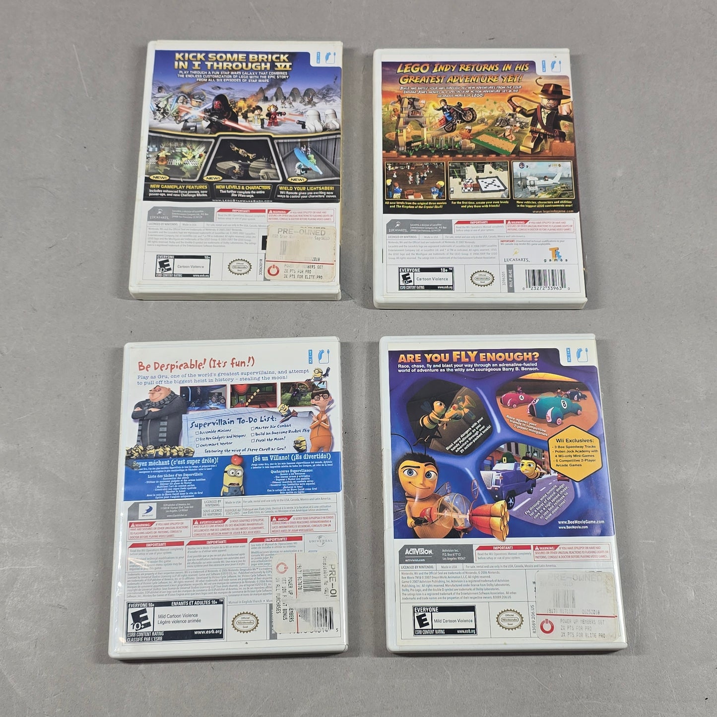 Lot of 4 Nintendo Wii Games