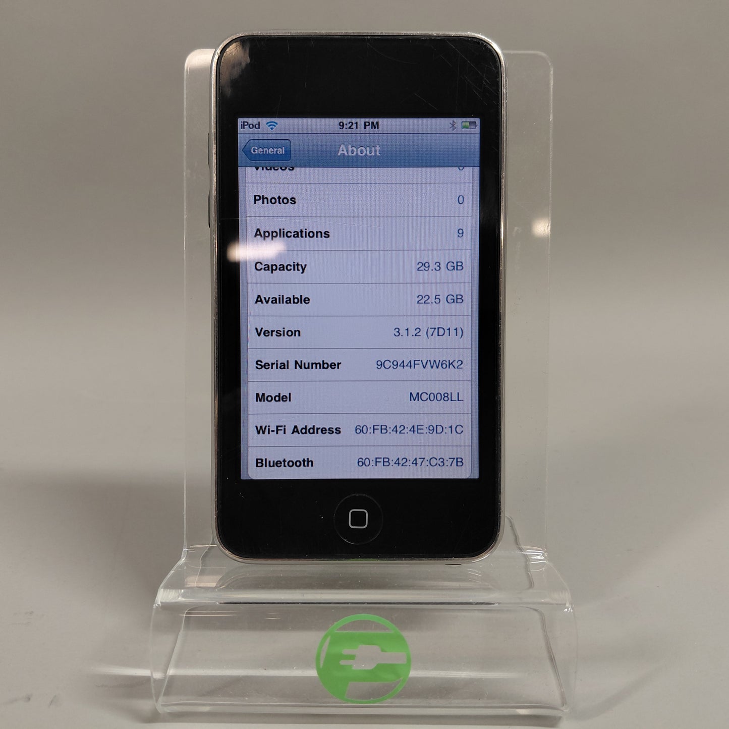 Apple iPod Touch 3rd Gen 32GB Black MC008LL