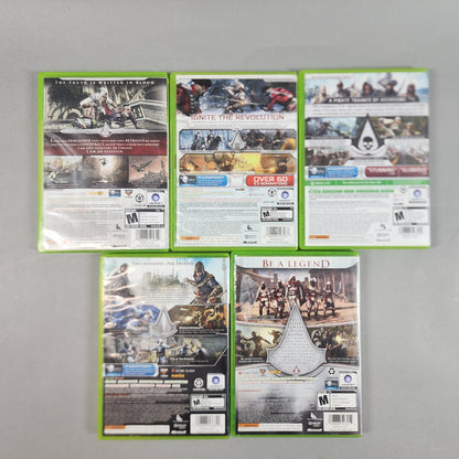 Lot of 5 Microsoft Xbox 360 Games - Assassin's Creed Game Bundle