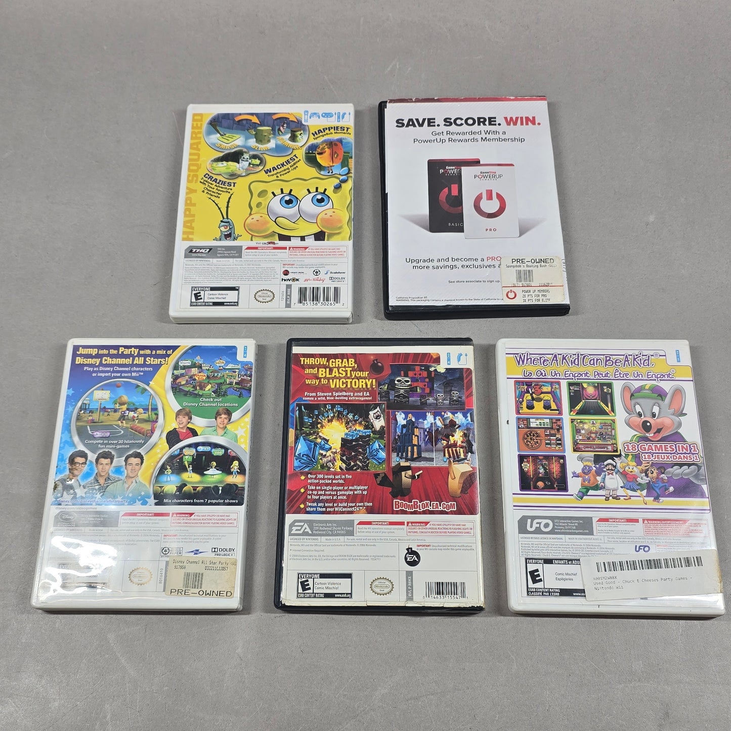 Lot of 5 Nintendo Wii Games